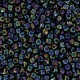 Miyuki triangle beads 10/0 Metallic variegated blue iris TR10-455